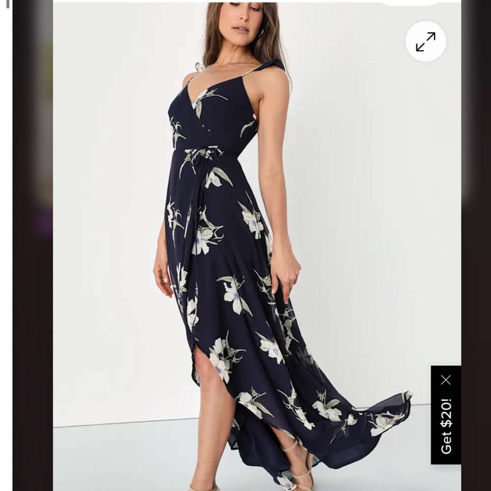 Lulu's Navy Strappy Maxi Dress